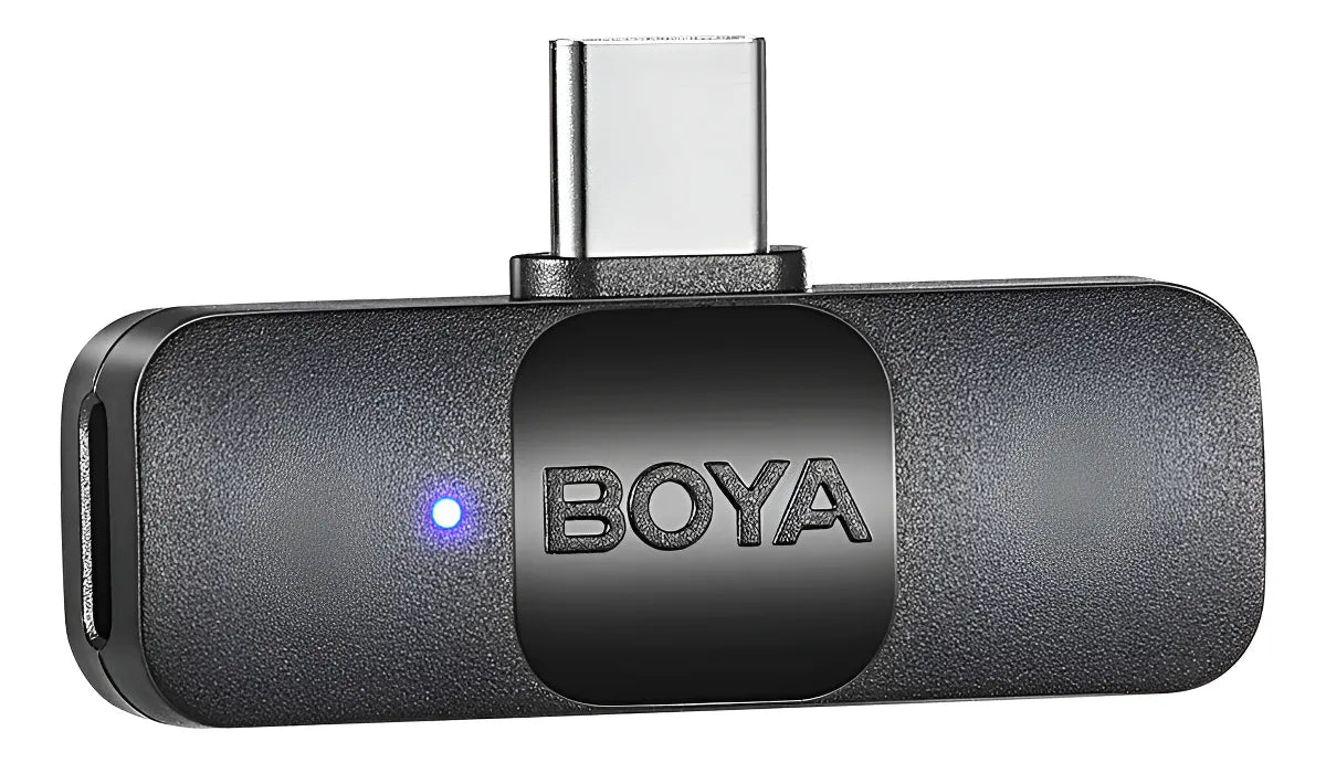 Sistema de micrófono inalámbrico Boya BY-v2 para iOS 2.4G con solapa, negro