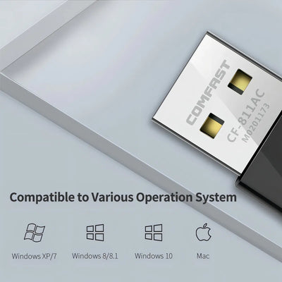 Adaptador Usb Wifi 650 Mbps Doble Banda 2.4 5.8 Ghz Comfast
