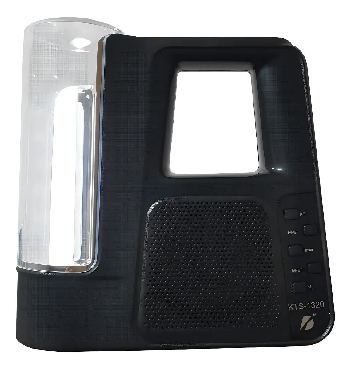 Parlante Linterna Bluetooth Recargable Radio Fm Usb Memoria Color Blanco