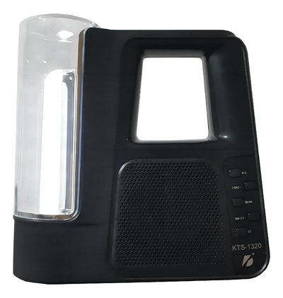 Parlante Linterna Bluetooth Recargable Radio Fm Usb Memoria Color Blanco