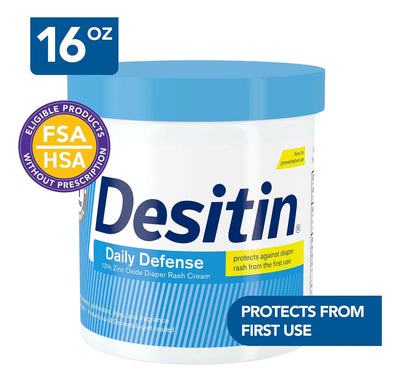 Crema Para La Dermatitis Del Pañal Del Bebe Desitin16 Oz