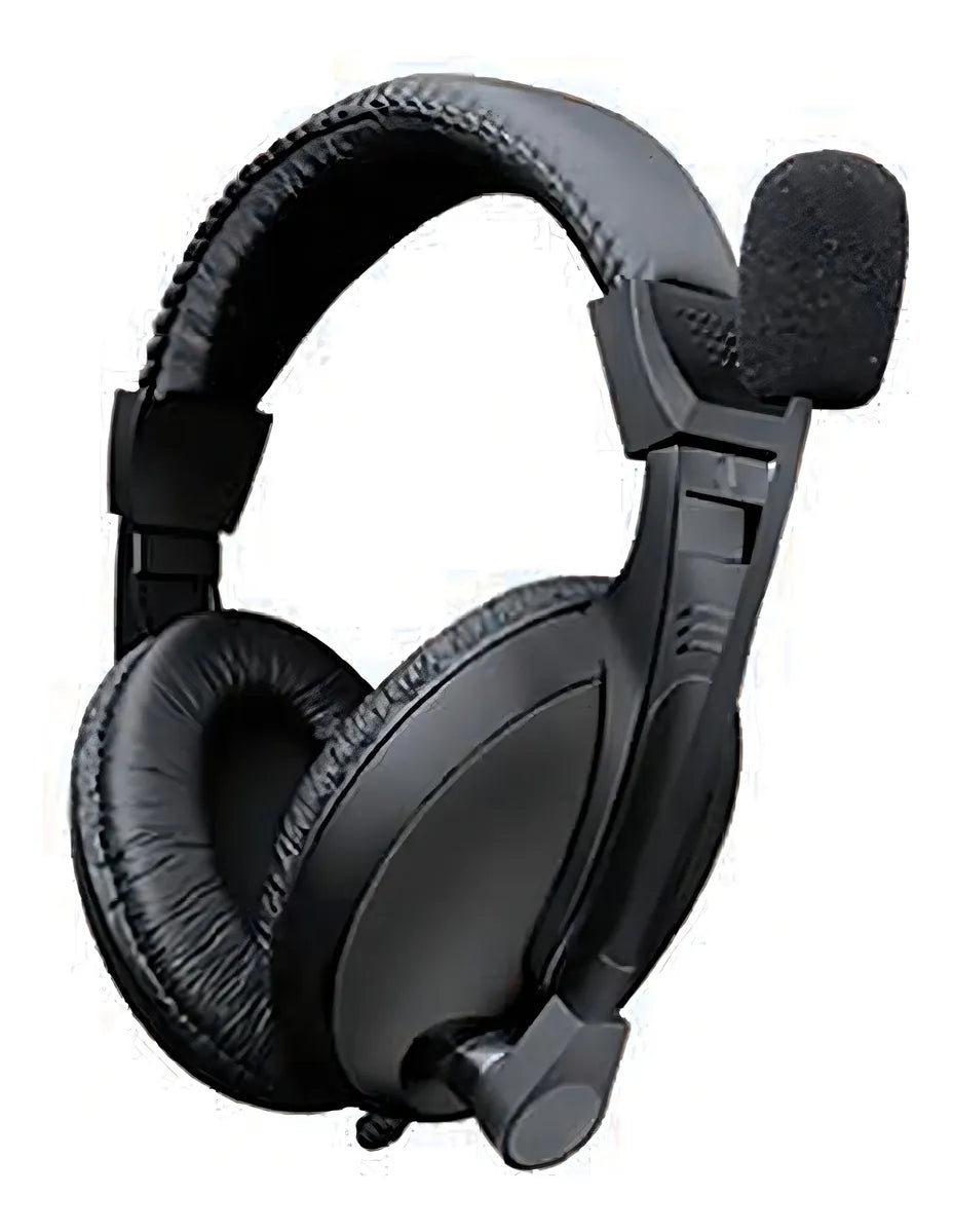 Audifonos Diadema Star Tec 3.5 Mm Negro Con Microfono St-hp-