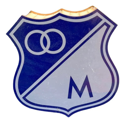 Caja Decorativa Forma Escudo Millonarios Regalo 22x21x8 Cm - Mdf - Millonarios