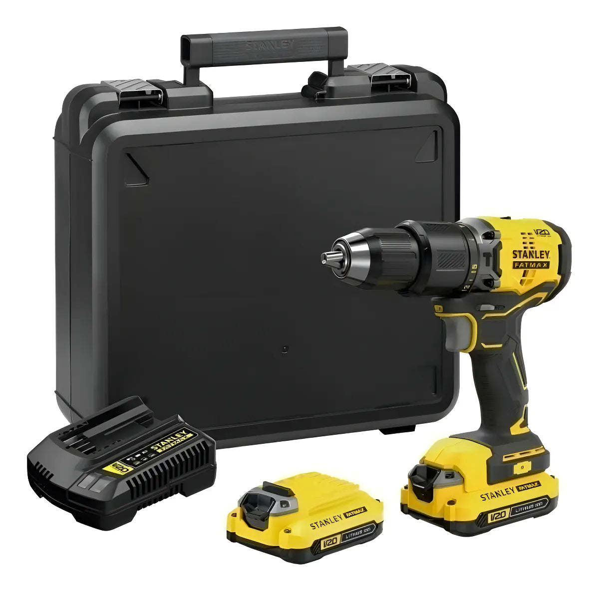 Taladro Percutor Inalámbrico 1/2 20v Stanley Sbd715c2k-b3