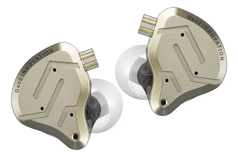 Auriculares profesionales Kz Zsn Pro 2 Stage Return y funda Kz Color Gold