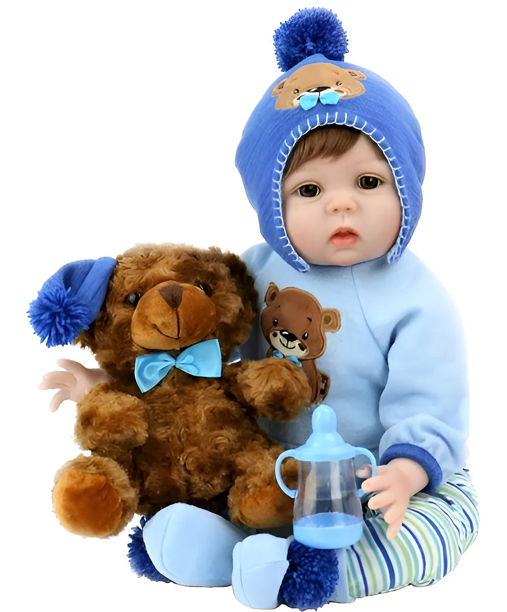 Reborn Bebe Niño Realista 55 Cm Silicona Cuerpo De Algodón