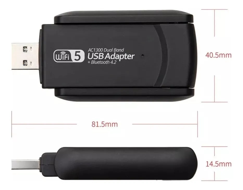 Adaptador Wifi Usb 3.0 Doble Banda 2.4/5g 1300 Mbps