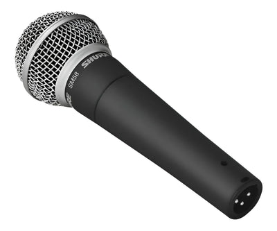 Micrófono Shure SM SM58-LC Dinámico Cardioide color gris oscuro y plateado