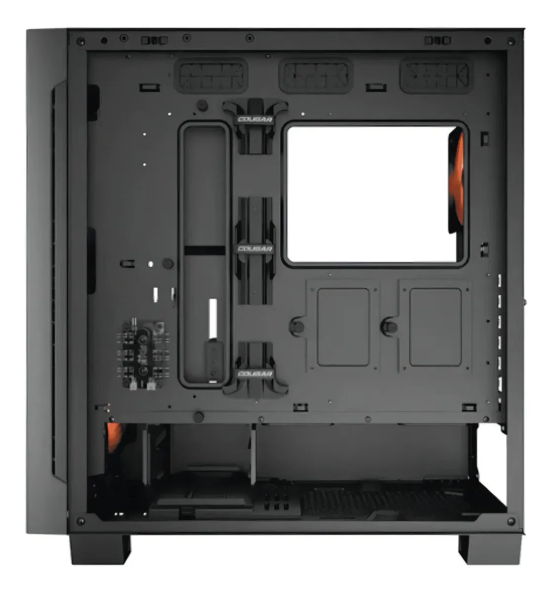 Funda Cougar Air Face Eco Rgb Mid Tower 7 Fans Gamer, color negro