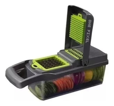 Picador Rallador Verduras Mandolina Todo En Ayudante Cocina Verde