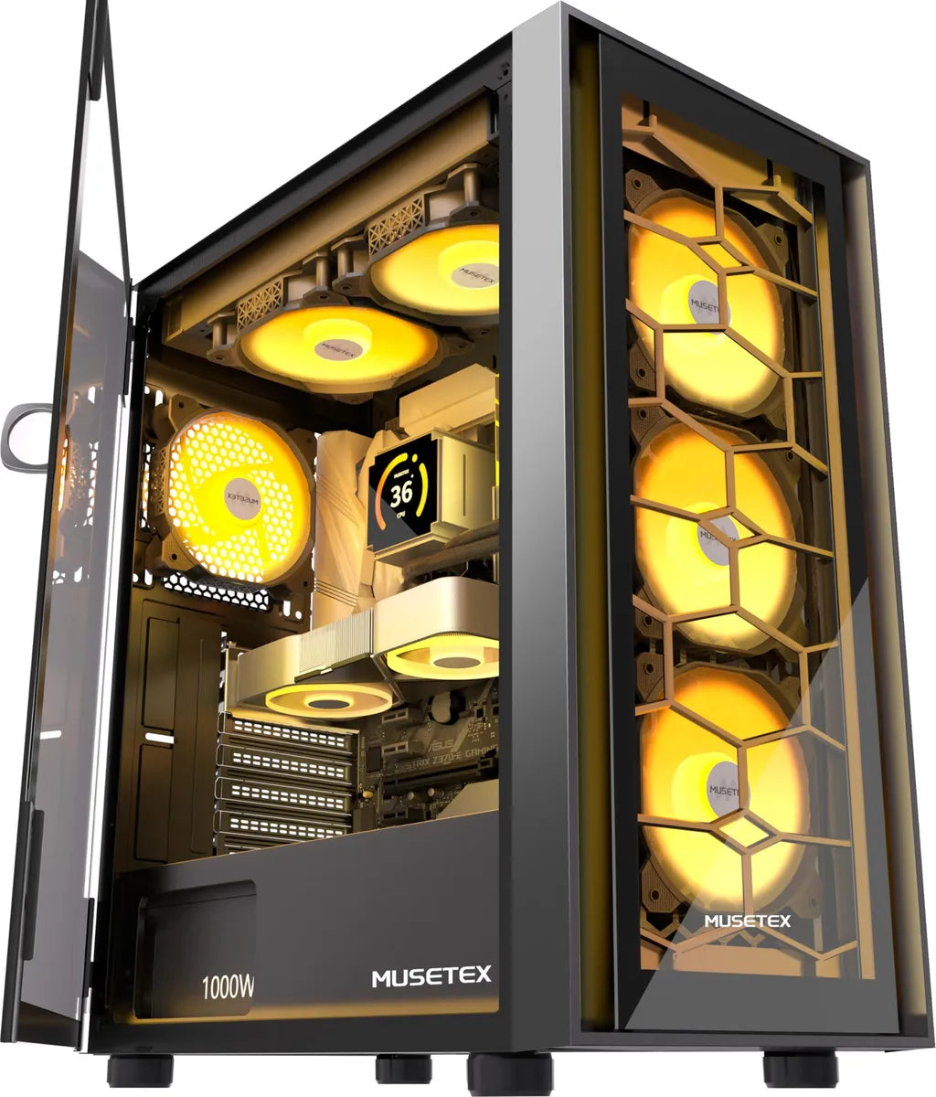Funda De Pc Con Ventiladores Argb Preinstalados