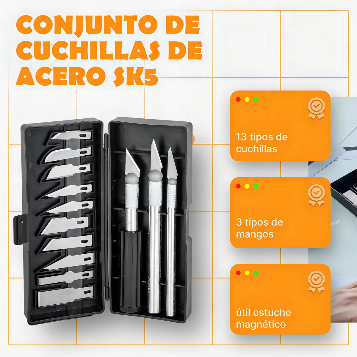Cuchillo Precision Pretul (truper) Jgo. 13 Pzs. Exa-13p