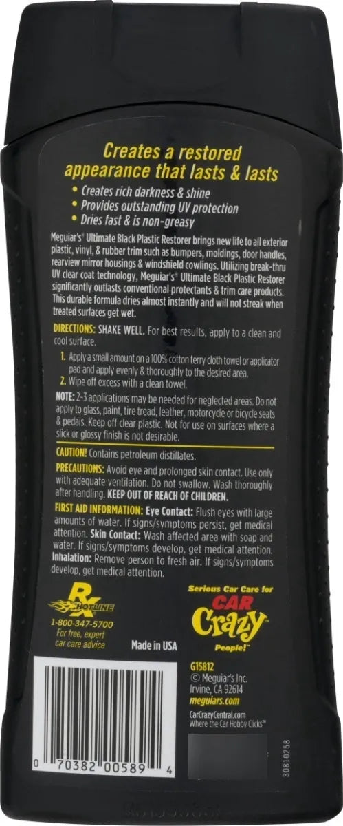 Meguiar's Ultimate Black - Restaurador Partes Negras Oferta