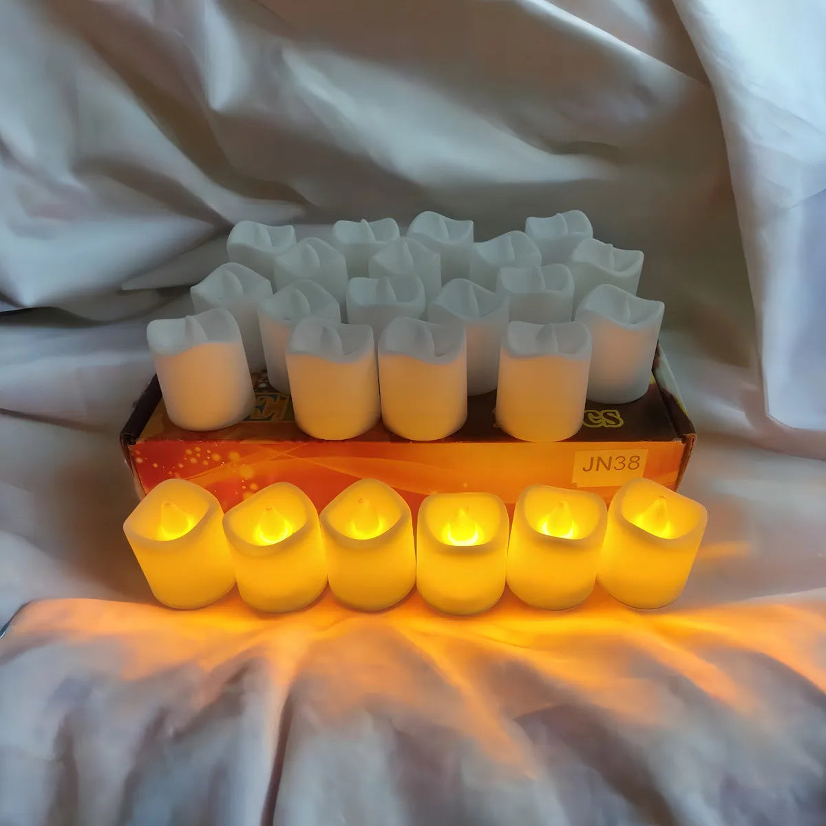 50 Piezas De Velas Led Sin Llama, Suministros Para Fiestas