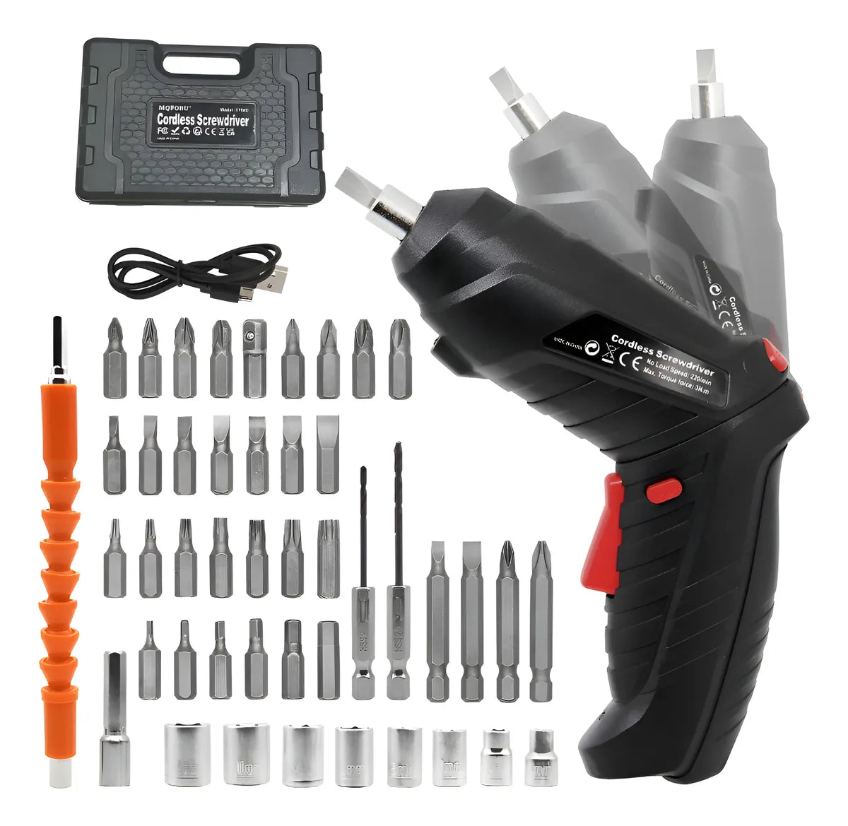 Destornillador Inalambrico Electrico 47 En 1 Recargable Negro