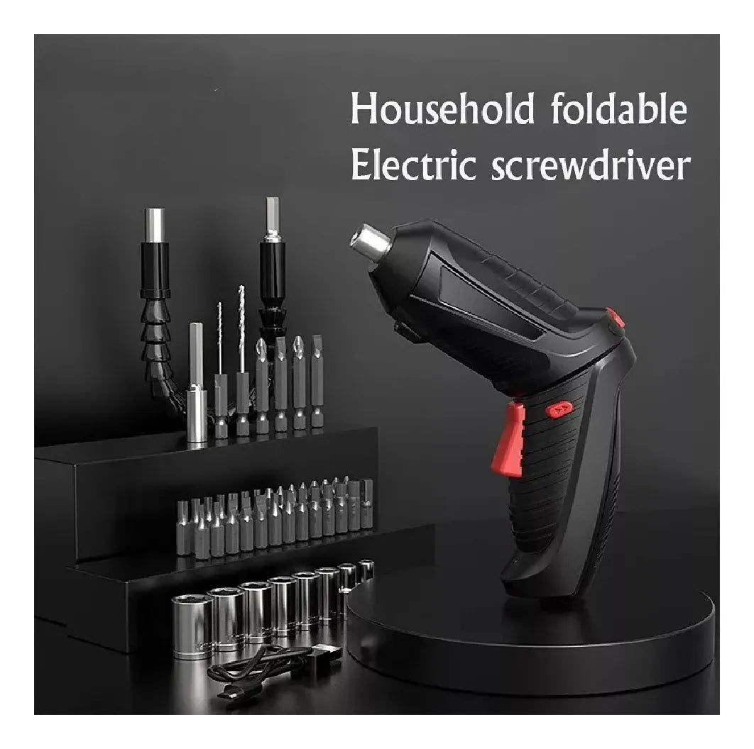 Taladro Destornillador Recargable Inalámbrico Eléctrico - Negro