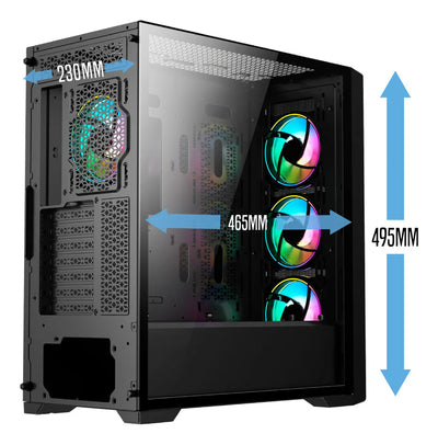 Gabinete Caja Atx Gamer Iceberg Titan M16 Blanca 4 Fans Argb
