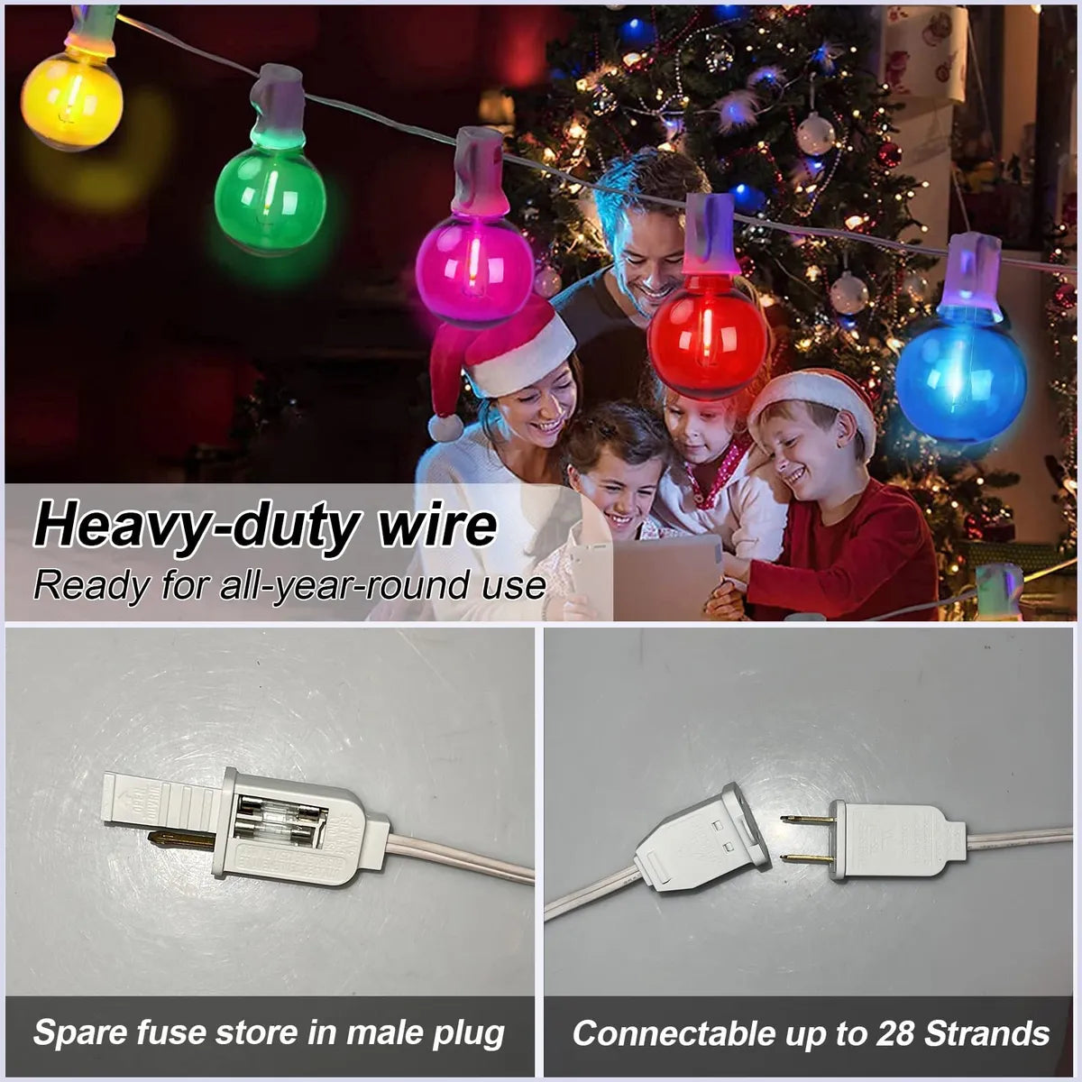 Guirnalda De Luces Led De 25 Pies, Decoraciones Navideñas .