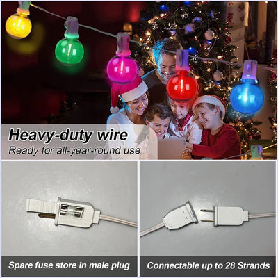 Guirnalda De Luces Led De 25 Pies, Decoraciones Navideñas .