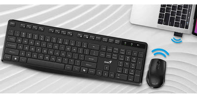 Combo Teclado + Mouse Inalambrico Genius Km-8206s Negro