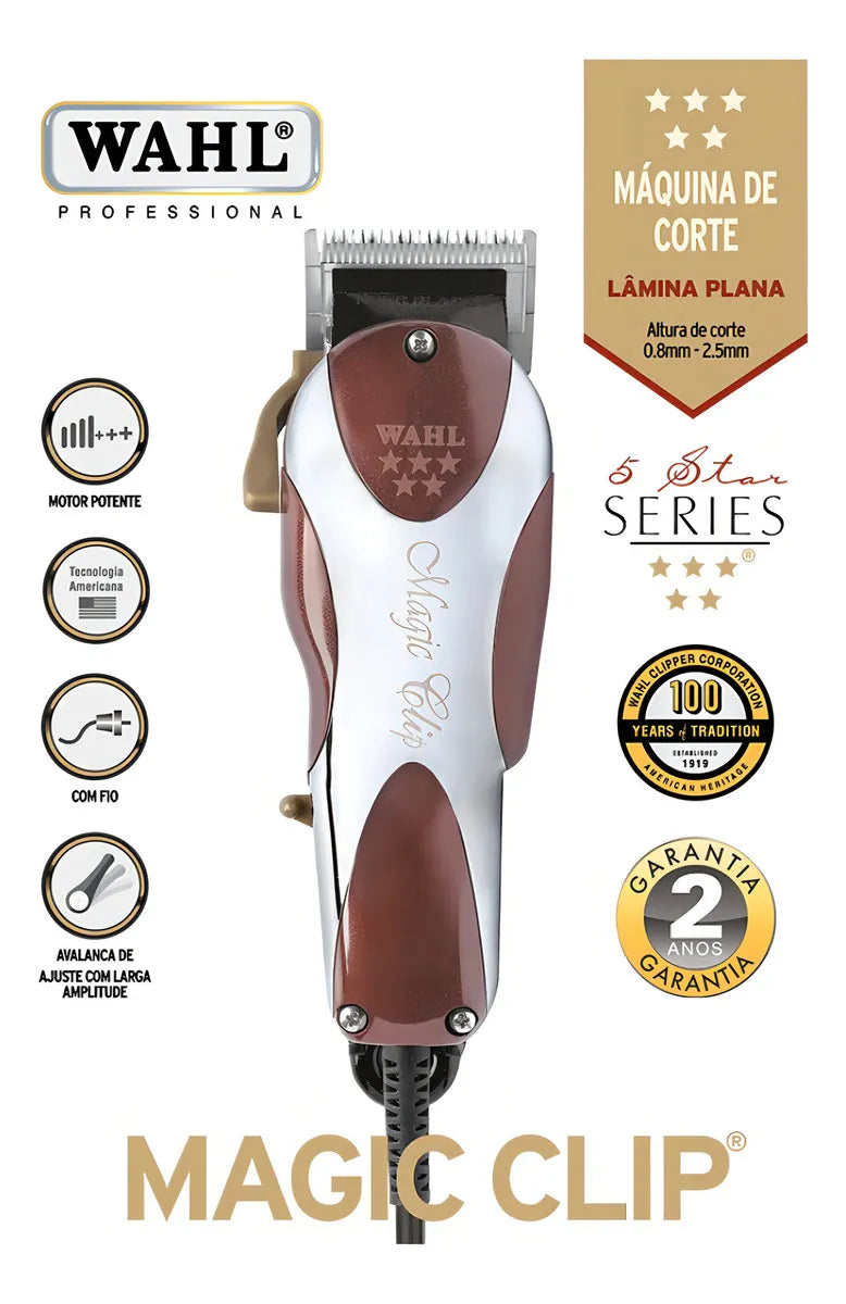 Maquina Cortadora De Pelo Profesional Wahl Magic Clip 5 Star Clipper Para Barberia Con Holograma De Autenticidad