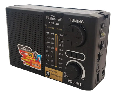 Radio Portátil Carga Solar Bocina Reproductor Música Usb Tf
