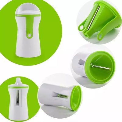 Rebanador Verduras 3 En 1 Rallador Cortador Rebanador Blanco Con Verde