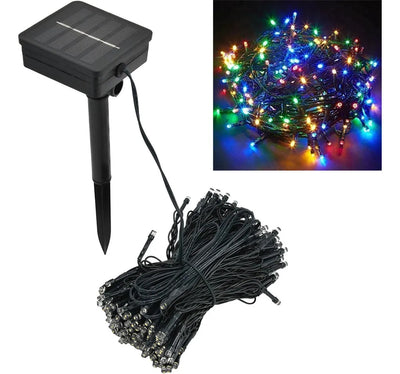 Luces Navidad Solar Exteriores 22 Metros Guirnalda 200 Leds Luces Multicolor