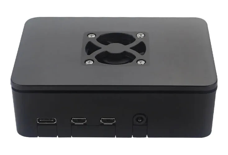 Caja O Case Para Raspberry Pi 4 B Negro Con Ventilador