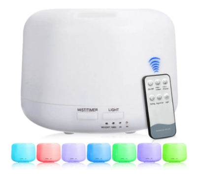 Humidificador Ultrasónico Atomizador Difusor Aroma Led300ml Blanco