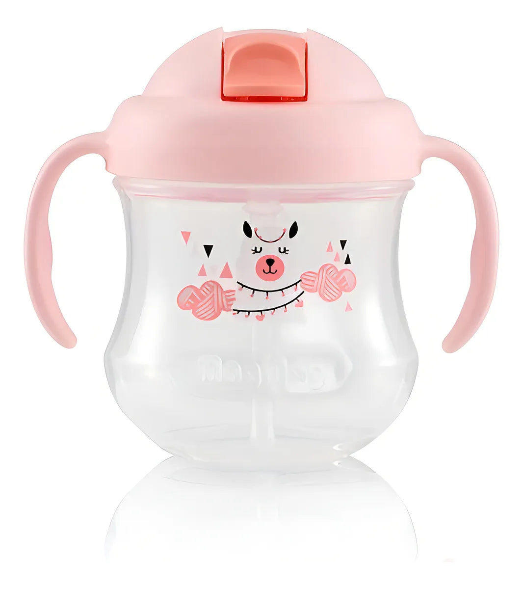 Vaso Antiderrame Entrenador 200ml Con Pitillo 8m+ Pigeon Color Rosa claro Magmag