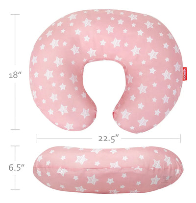 Funda De Almohada De Lactancia Rosa Con Estampado De Estrell