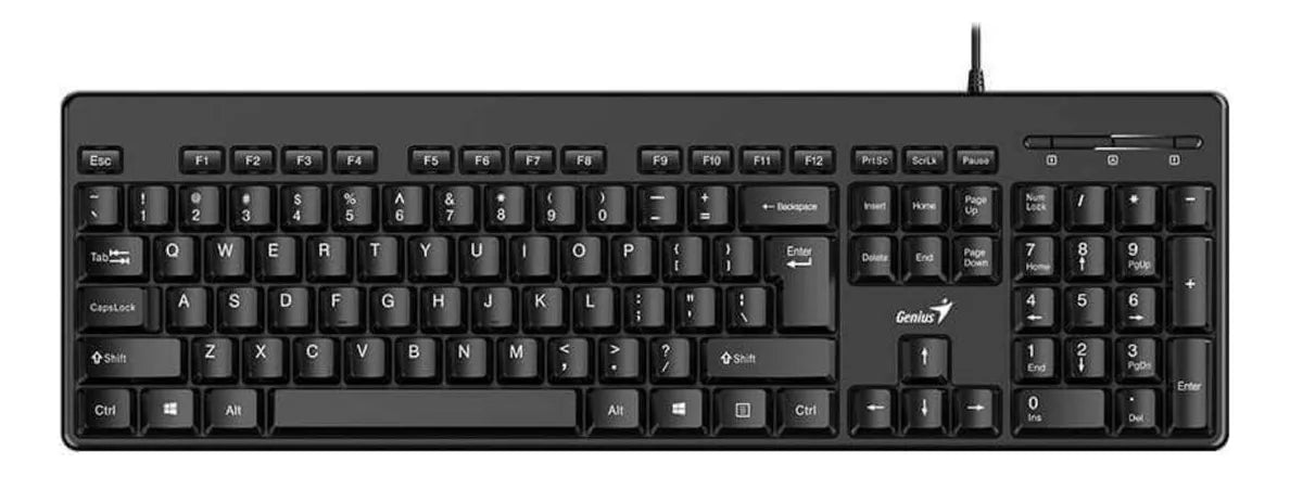 Teclado Genius QWERTY español color negro