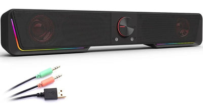 Altavoz Redragon Darknets Gs570 Rgb con barra de sonido, color negro