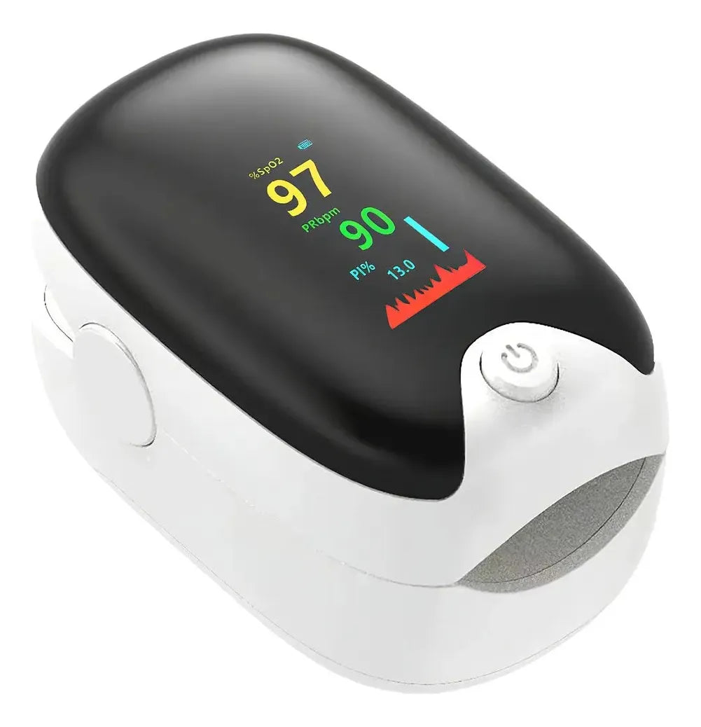 Kit De Salud Tensiómetro Recargable+termómetro+oximetro Blanco Con Negro