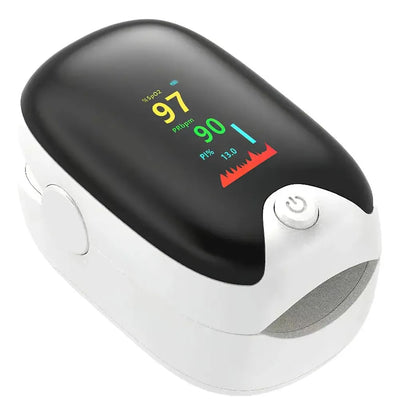 Kit De Salud Tensiómetro Recargable+termómetro+oximetro Blanco Con Negro