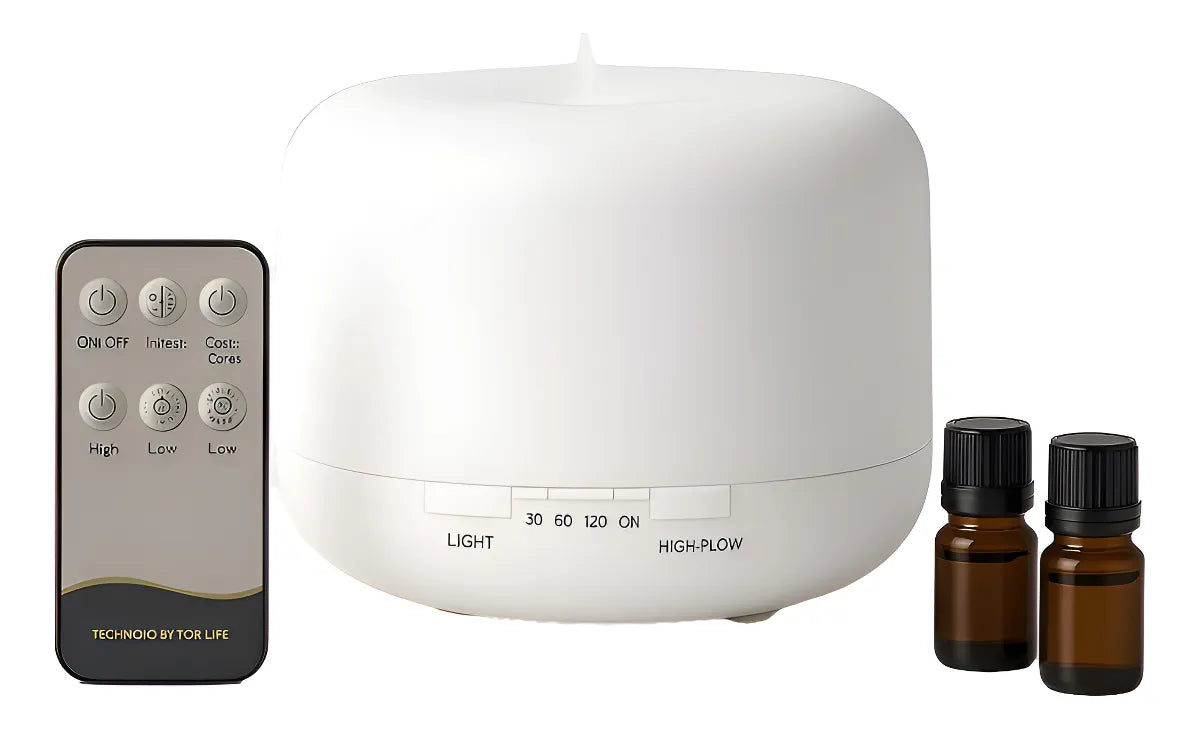 Humidificador Difusor Ultrasonico Led + Esencia + Control - Blanco