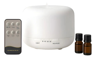 Humidificador Difusor Ultrasonico Led + Esencia + Control - Blanco