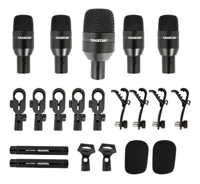 Kit de micrófono con batería Takstar Dmsd7 con funda superior, color negro