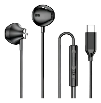 Manos Libres Tipo C Microfono Samsung iPhone Huawei Motorol Plateado