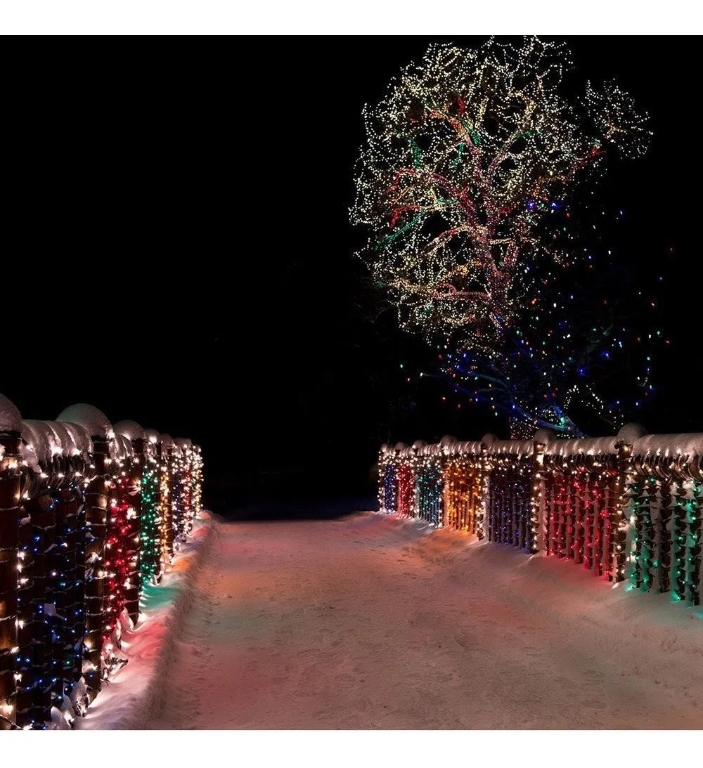 Extensión 200 Luces Navideñas Led Solar Qedertek 72 Pies