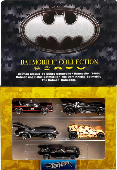 Hotwheels Batmobile Collection 5 Autos Batman 85 Aniversario Color Negro
