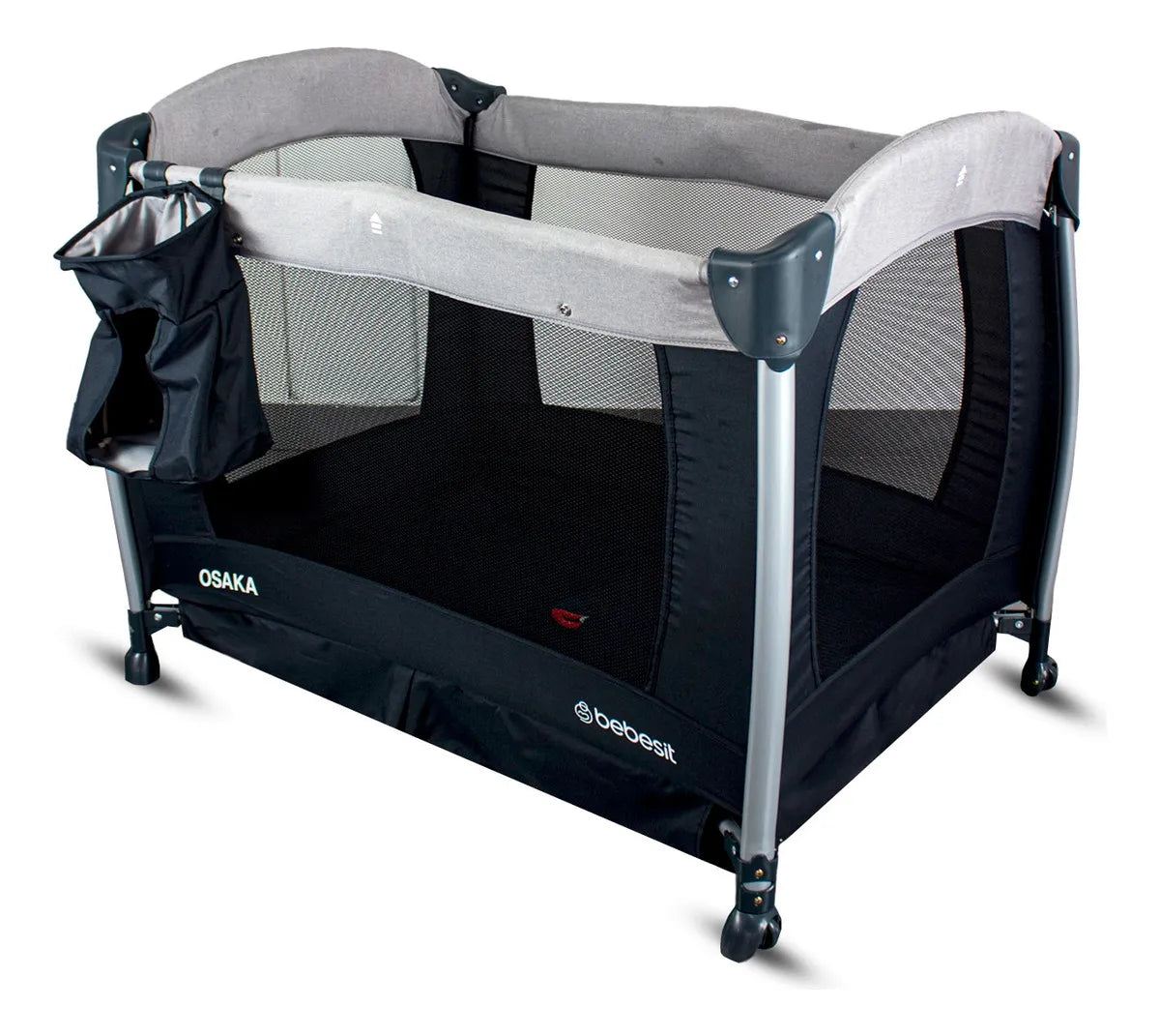 Cuna Corral Bebé Gris Oscuro Bebesit Premium