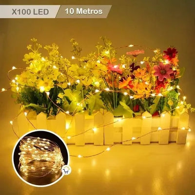 Extensión Micro Led Lineal 10m 100 Luces Navidad Cálida 1540 Cálida