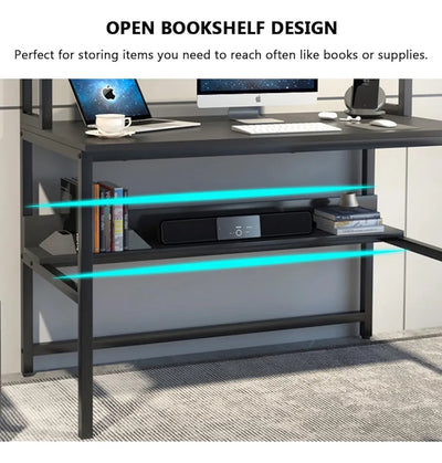 Escritorio Para Computadora Con Gabinete Y Estanterías