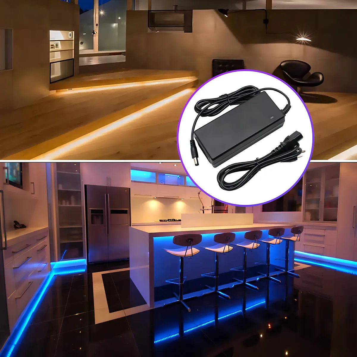 Fuente De Poder Cc, Tira De Luces De Led, Listado En Ul, Tra