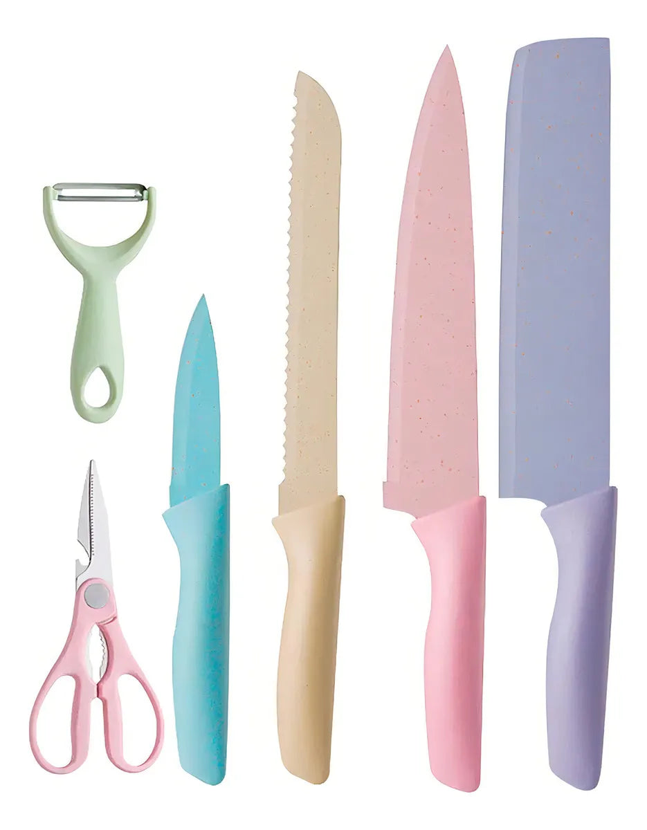 Juego de cuchillos de chef de colores Top Scissors en colores modernos