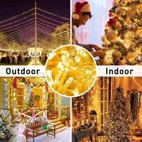 Luces Navidad Decorativas Por 100 Mts Y 1000 Leds Navideñas Blanco