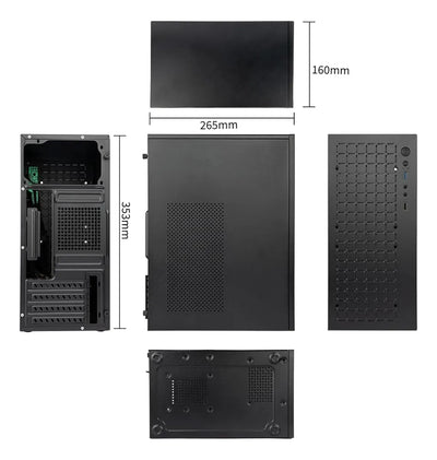 Caja Pc Microatx Negra Compacta Usb 3.0 Hdd 3.5