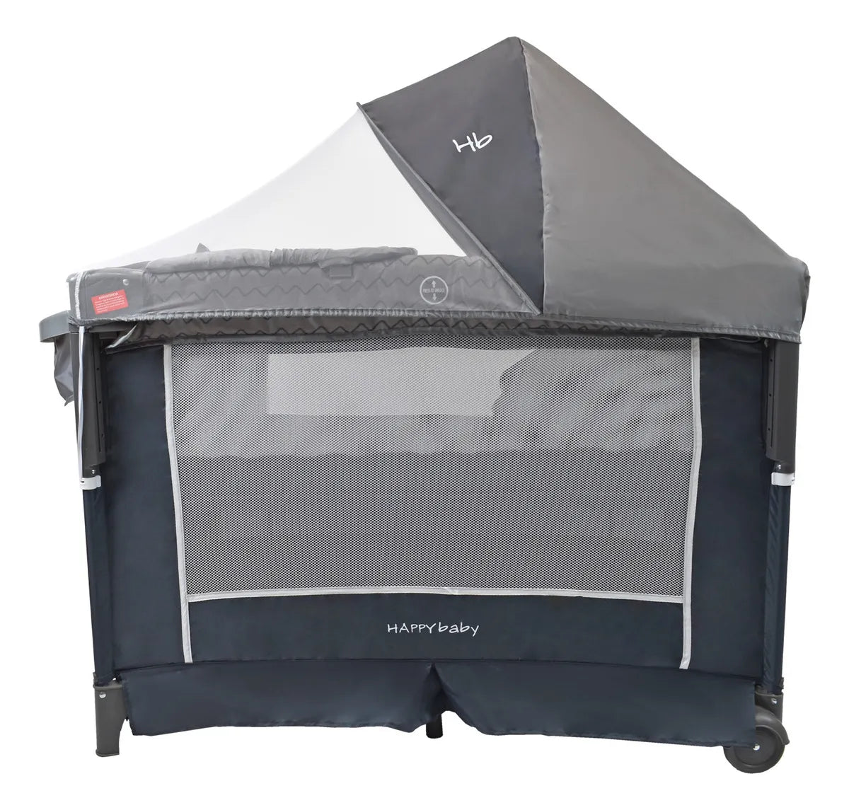 Corral Cuna Colecho Bebé Happy Baby Silver Color Gris oscuro